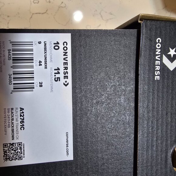 New Converse Run Star Trainer Low Shoes - Black PONY HAIR 2025 RARE MENS 10 - Picture 9 of 16